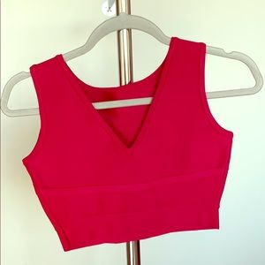 Bcbg red crop top